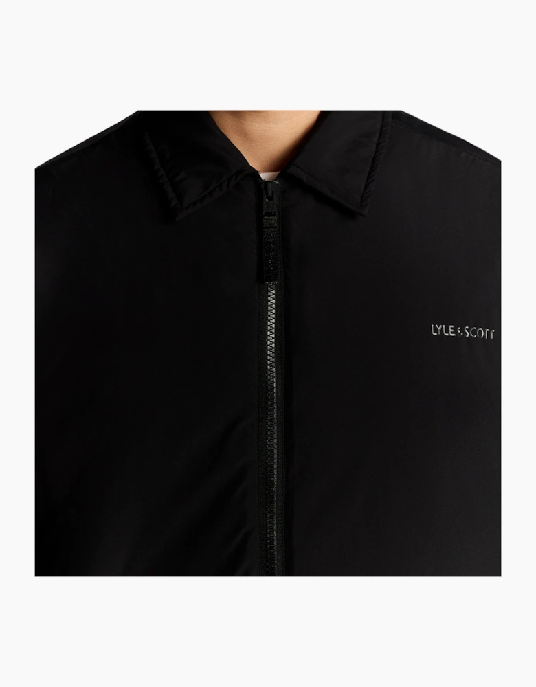 Lyle & Scott Black Collared Puffer Jacket
