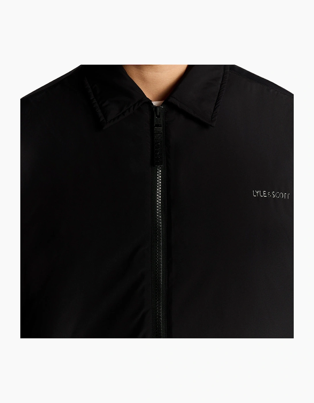 Lyle & Scott Black Collared Puffer Jacket