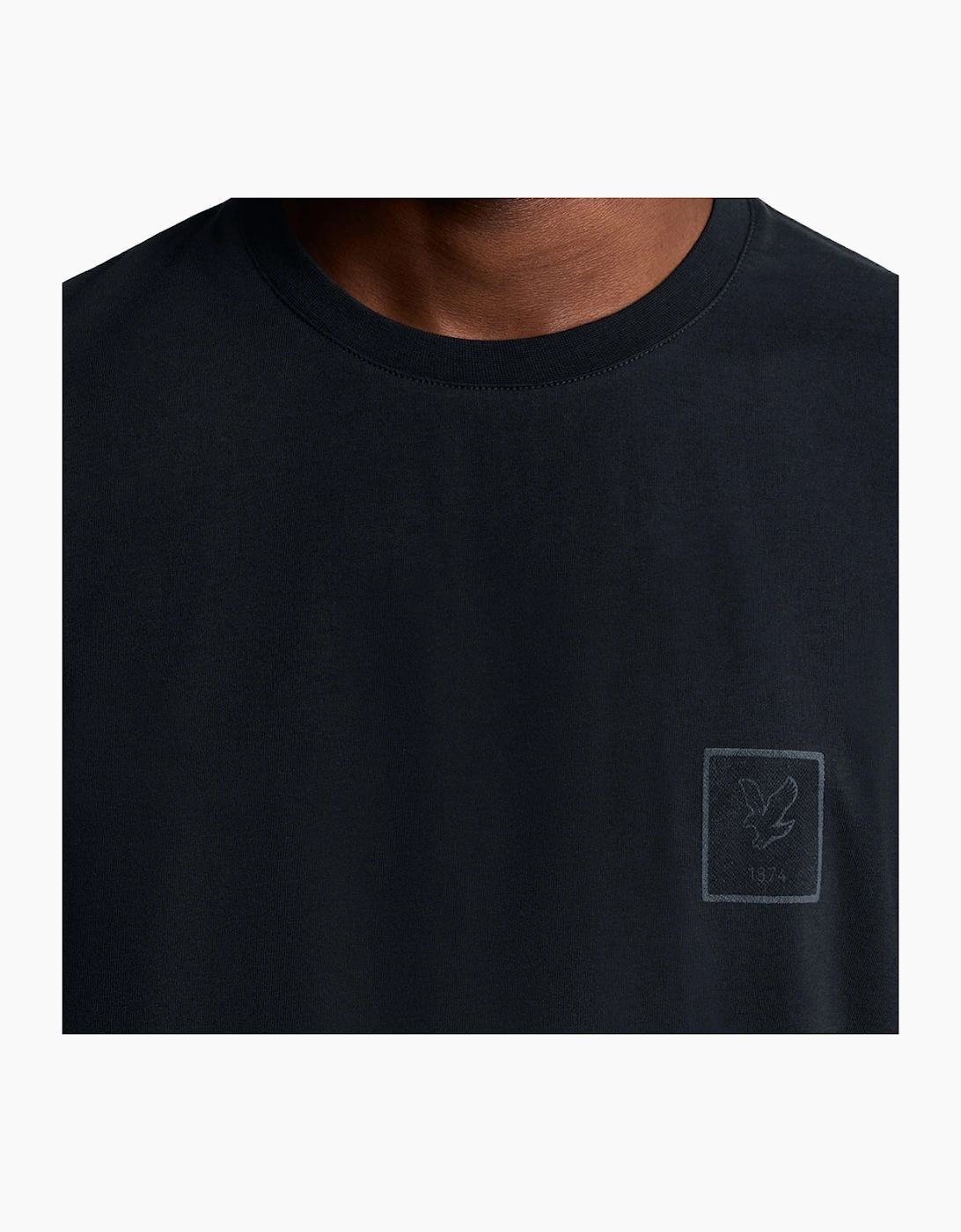 Lyle & Scott Navy Blue Rubberised Logo Graphic T-Shirt