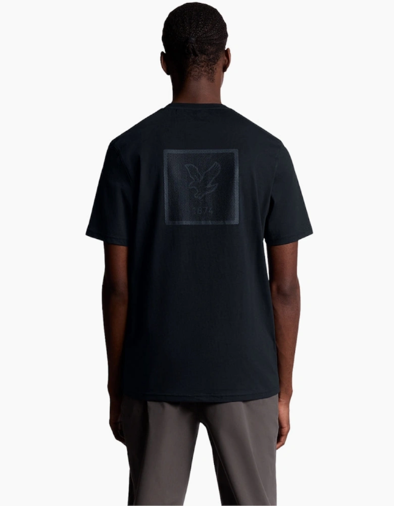 Lyle & Scott Navy Blue Rubberised Logo Graphic T-Shirt