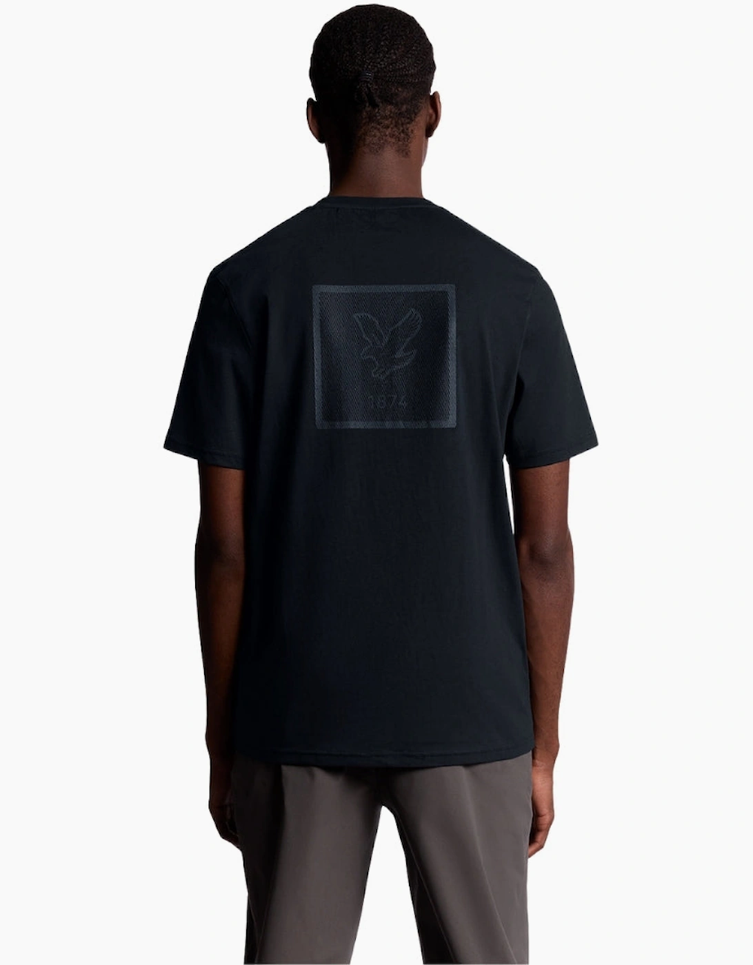 Lyle & Scott Navy Blue Rubberised Logo Graphic T-Shirt