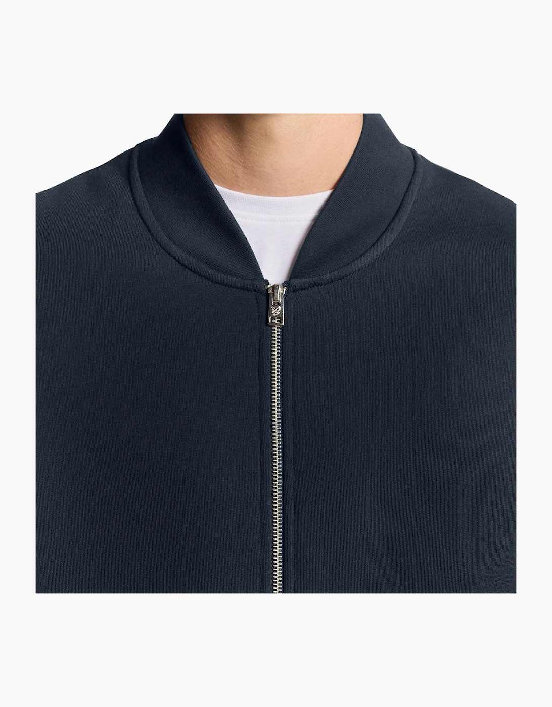 Lyle & Scott Navy Blue Half Raglan Jersey Bomber