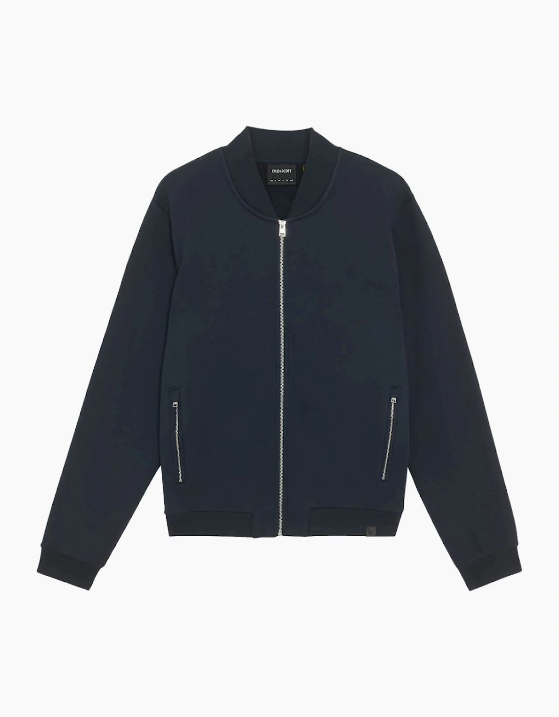 Lyle & Scott Navy Blue Half Raglan Jersey Bomber, 7 of 6