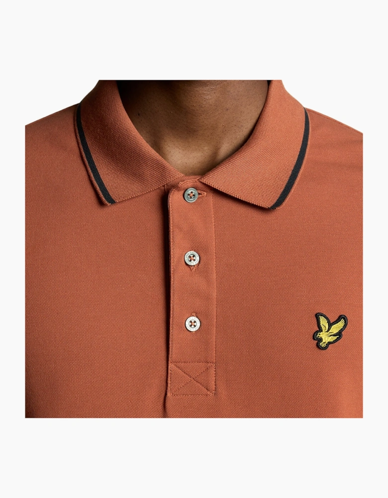 Lyle & Scott Brown Tipped Polo Shirt