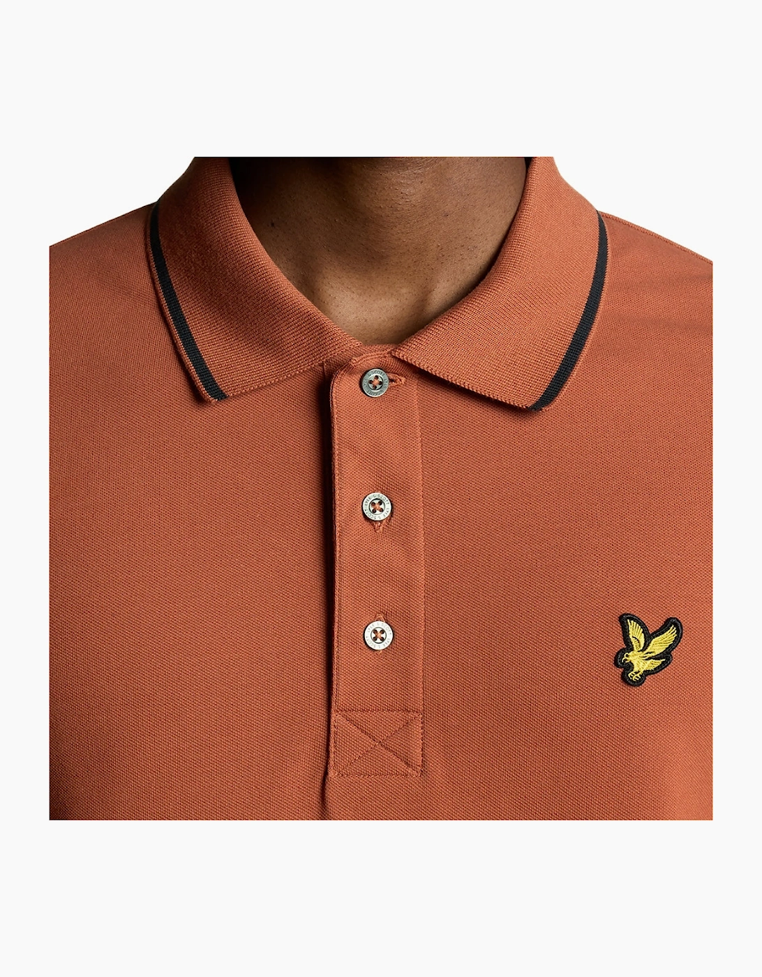 Lyle & Scott Brown Tipped Polo Shirt