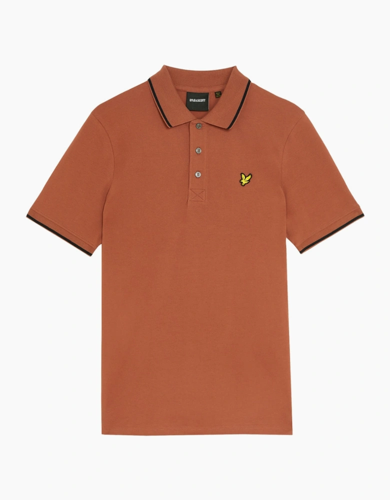 Lyle & Scott Brown Tipped Polo Shirt
