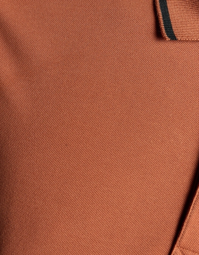 Lyle & Scott Brown Tipped Polo Shirt