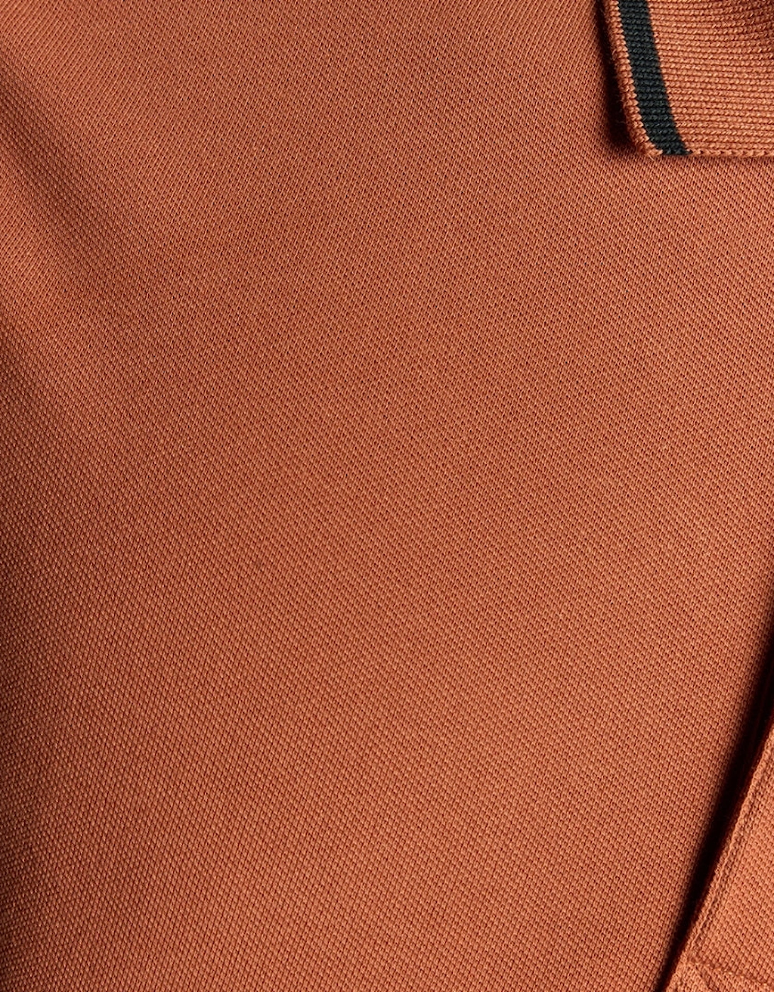 Lyle & Scott Brown Tipped Polo Shirt