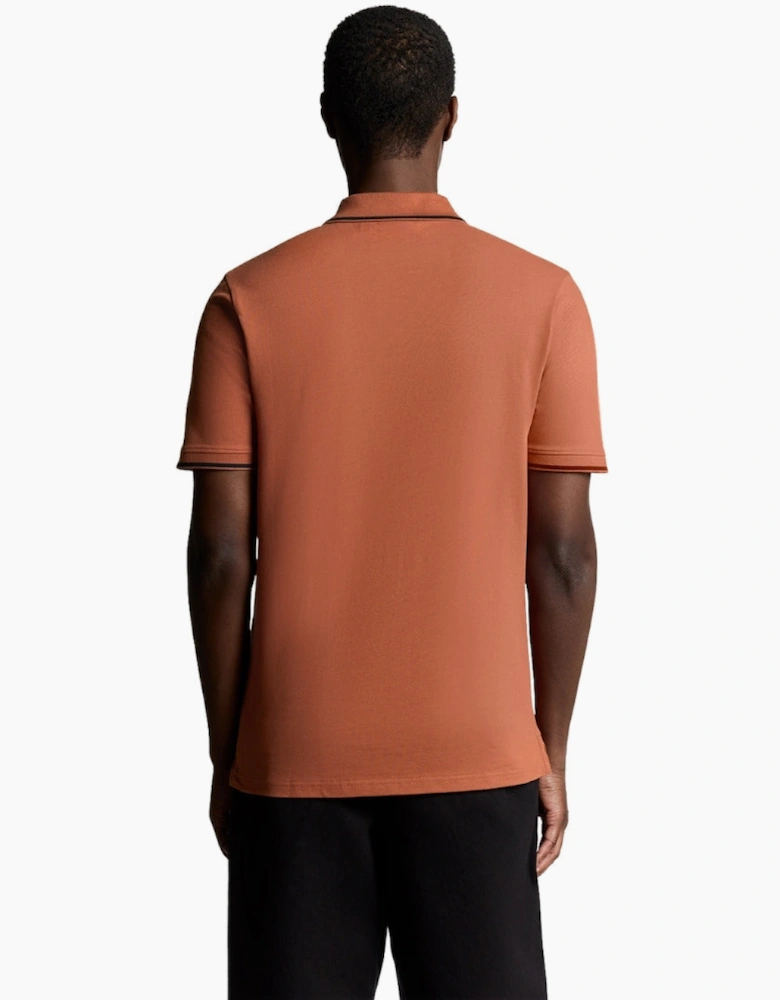 Lyle & Scott Brown Tipped Polo Shirt