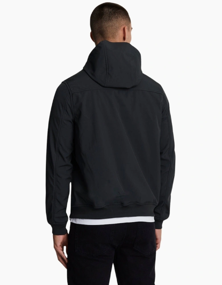 Lyle & Scott Jet Black Tonal Fleece Back Softshell