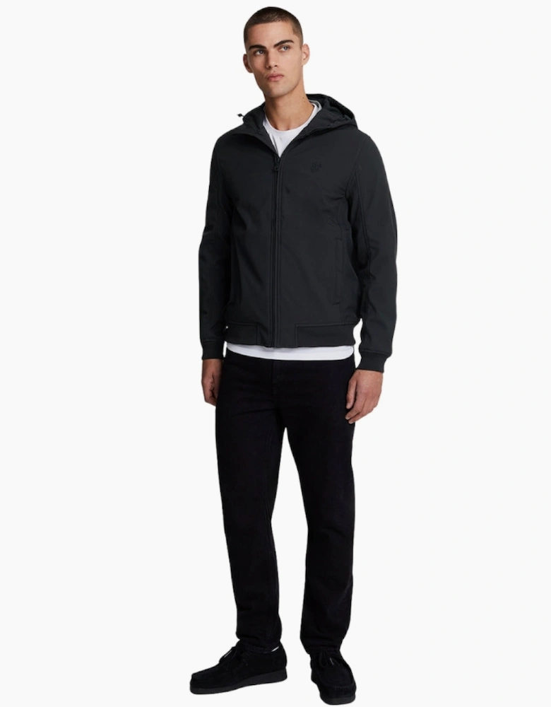 Lyle & Scott Jet Black Tonal Fleece Back Softshell