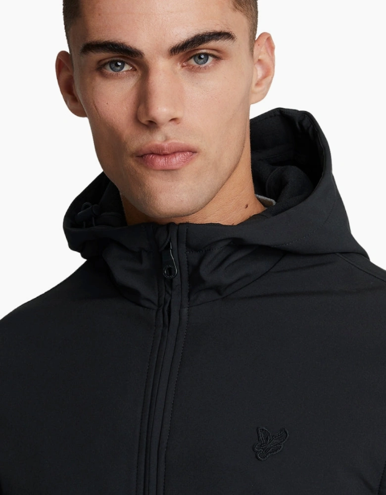 Lyle & Scott Jet Black Tonal Fleece Back Softshell
