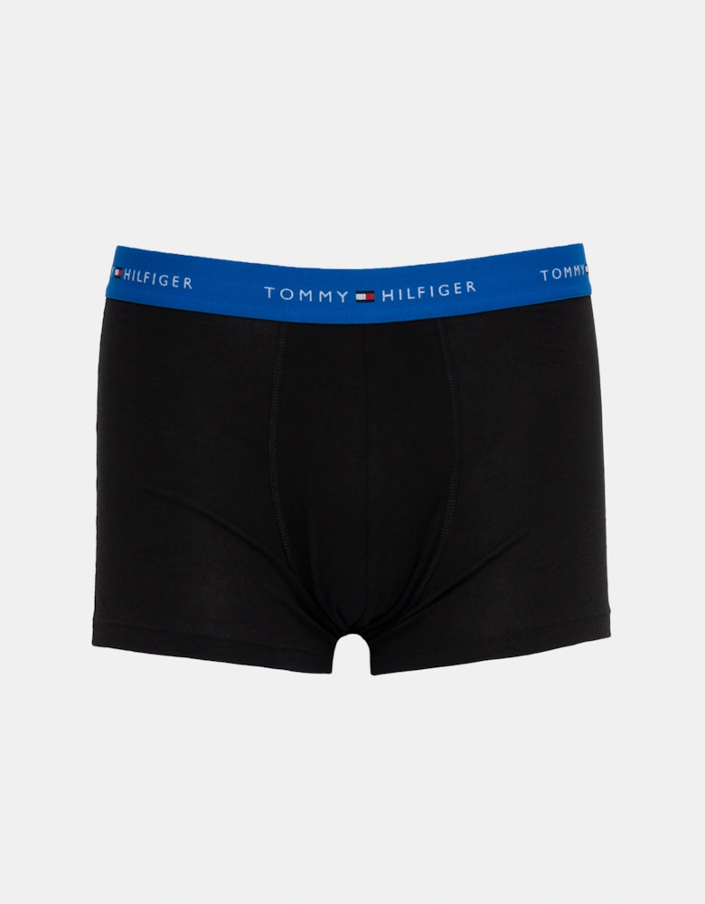 Tommy Hilfiger 3-Pack Logo Waistband Mens Trunks - Peach/Blue/Light Blue