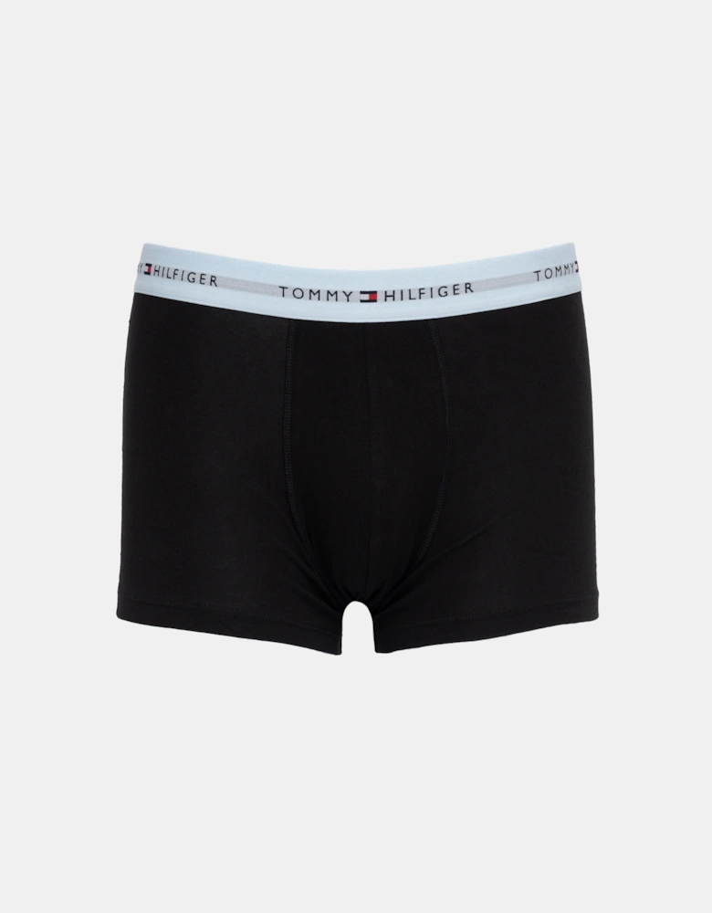 Tommy Hilfiger 3-Pack Logo Waistband Mens Trunks - Peach/Blue/Light Blue