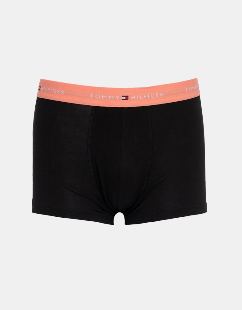 Tommy Hilfiger 3-Pack Logo Waistband Mens Trunks - Peach/Blue/Light Blue