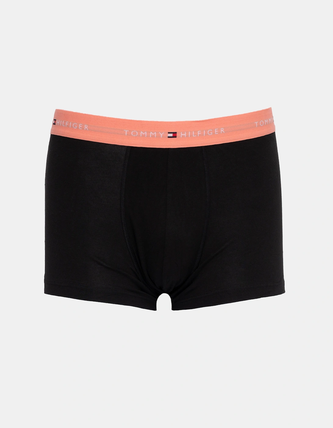 Tommy Hilfiger 3-Pack Logo Waistband Mens Trunks - Peach/Blue/Light Blue