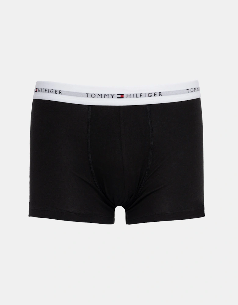 Tommy Hilfiger 3-Pack Logo Waistband Mens Trunks - Green/White/Blue