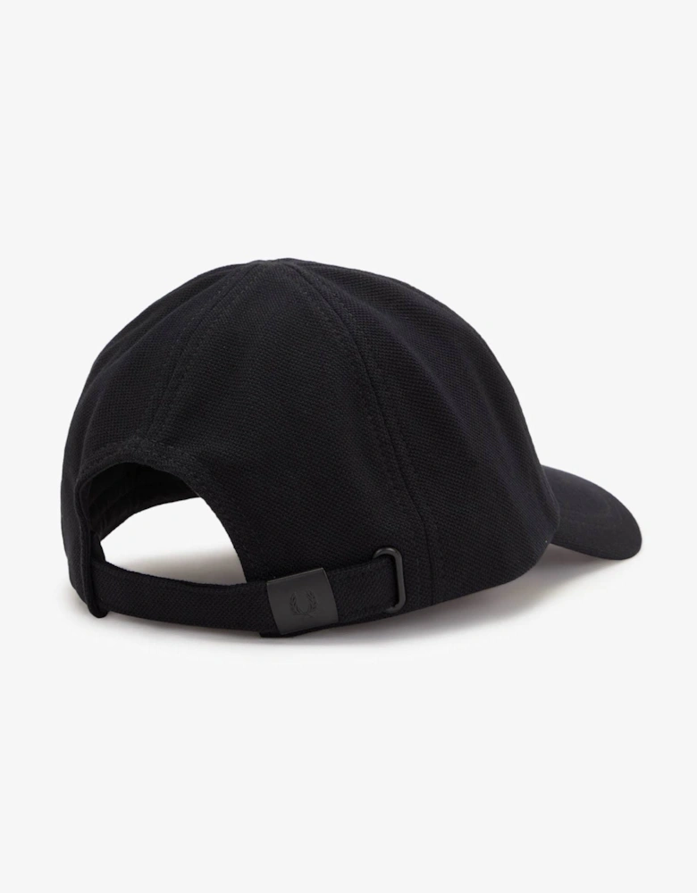 Fred Perry Mens Pique Classic Cap - Black/Dark Caramel U12