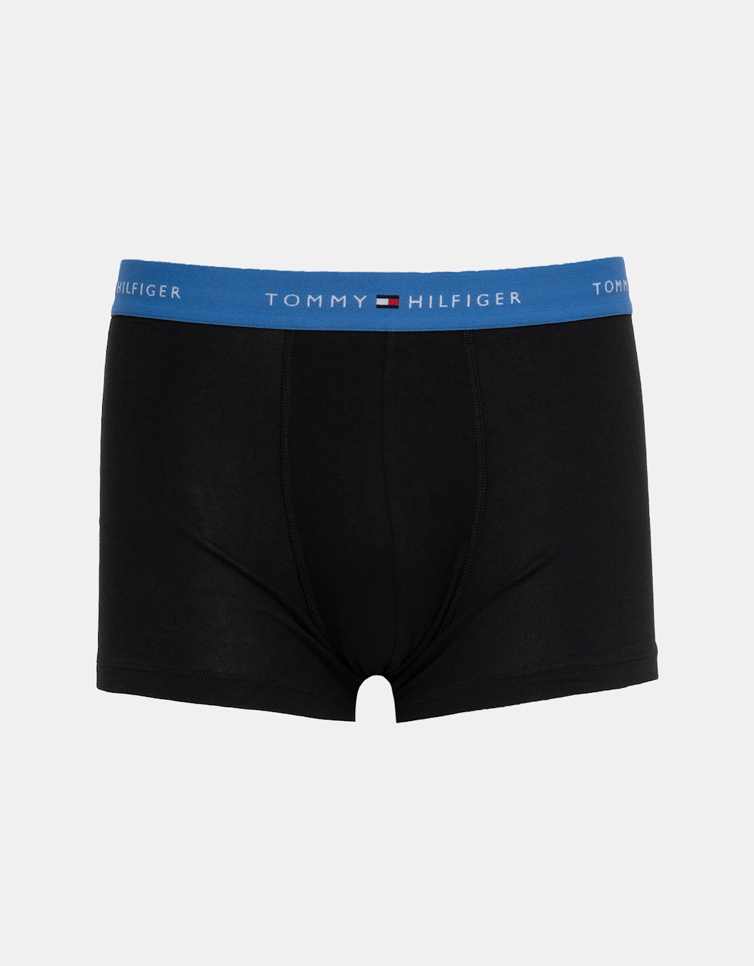 Tommy Hilfiger 3-Pack Logo Waistband Mens Trunks - Green/White/Blue
