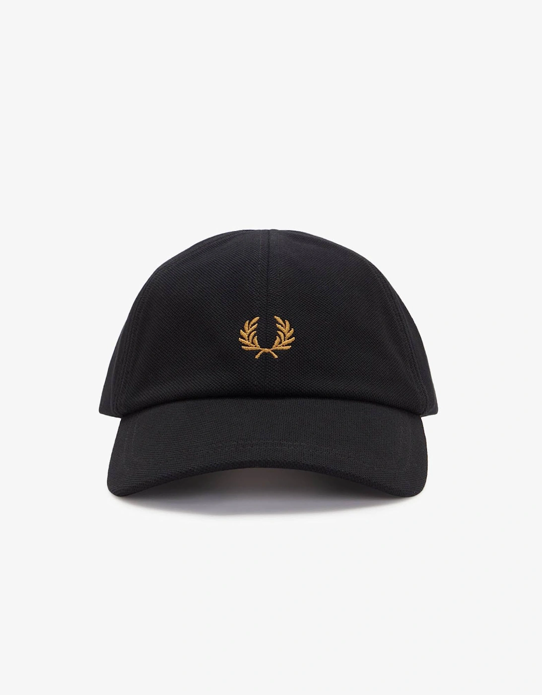 Fred Perry Mens Pique Classic Cap - Black/Dark Caramel U12