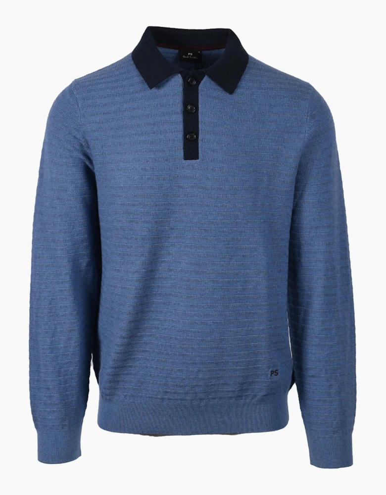 Paul Smith Long Sleeve Polo Greyish Blue