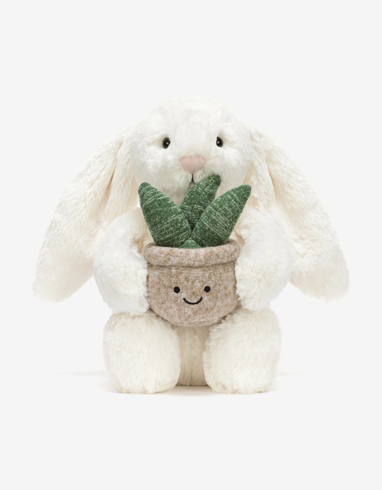 Jellycat Bunny with Plant in Ivory (31cm)