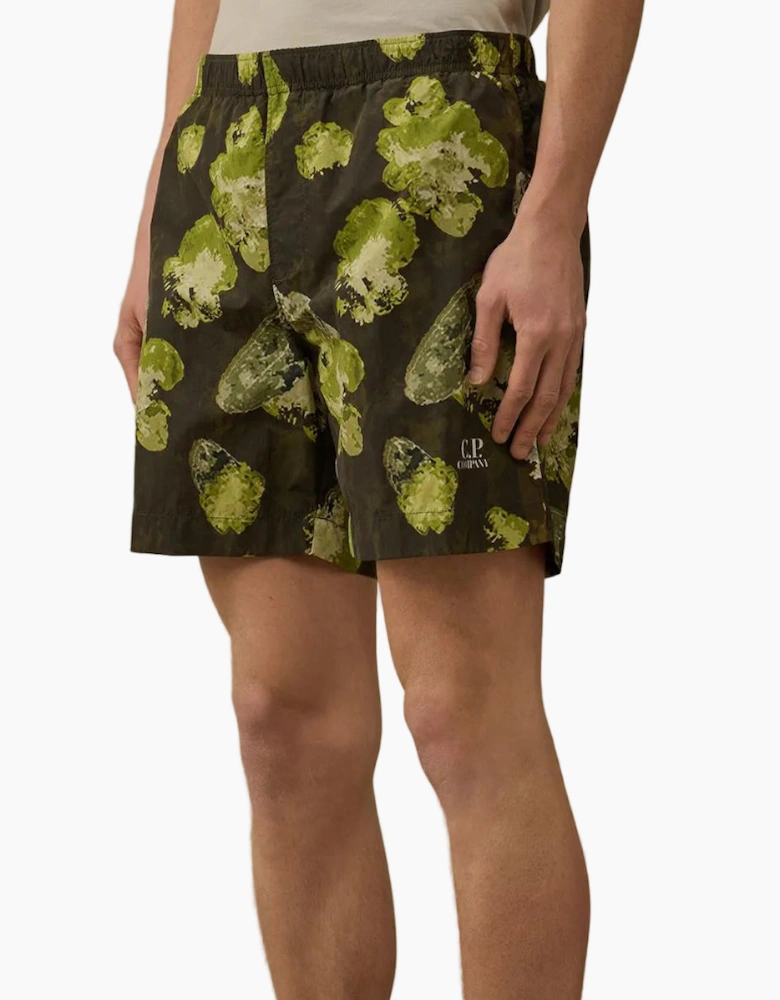Flatt Nylon Flower Print Swim Shorts