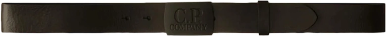 Leather Logo Buckle Belt