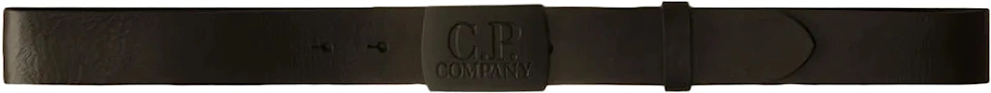 Leather Logo Buckle Belt