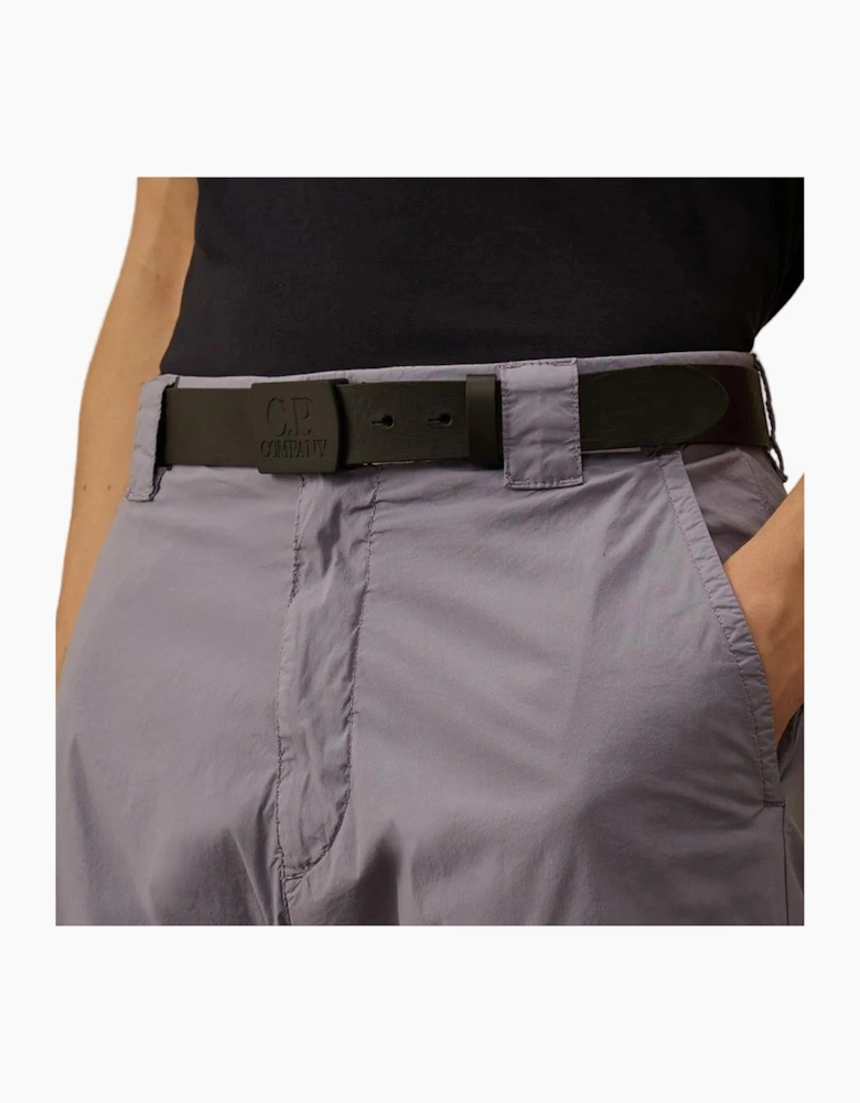 Leather Logo Buckle Belt
