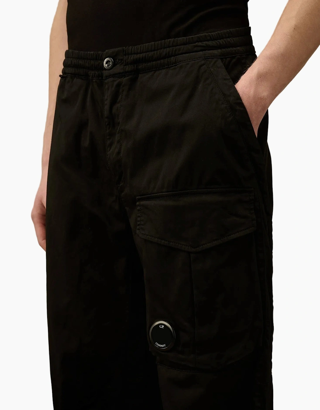Stretch Satin Lens Cargo Pants