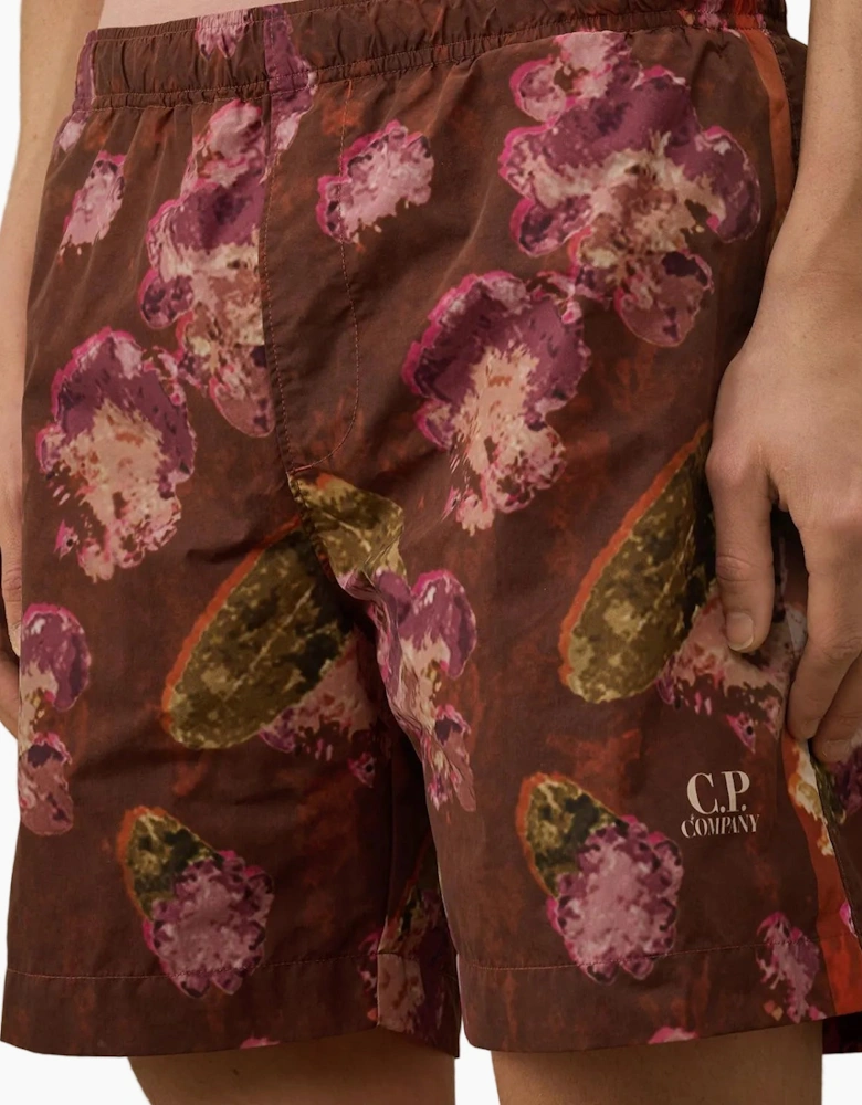 Flatt Nylon Flower Print Swim Shorts