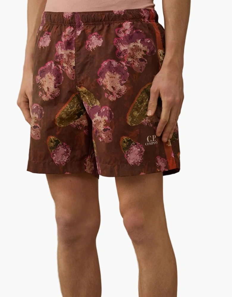 Flatt Nylon Flower Print Swim Shorts