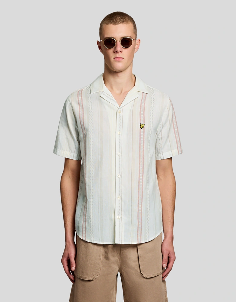 Short Sleeve Zig Zag Stripe Shirt