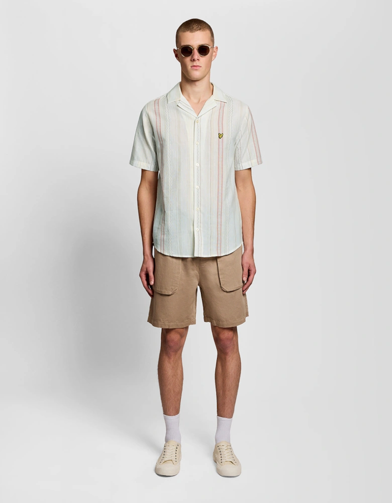 Short Sleeve Zig Zag Stripe Shirt