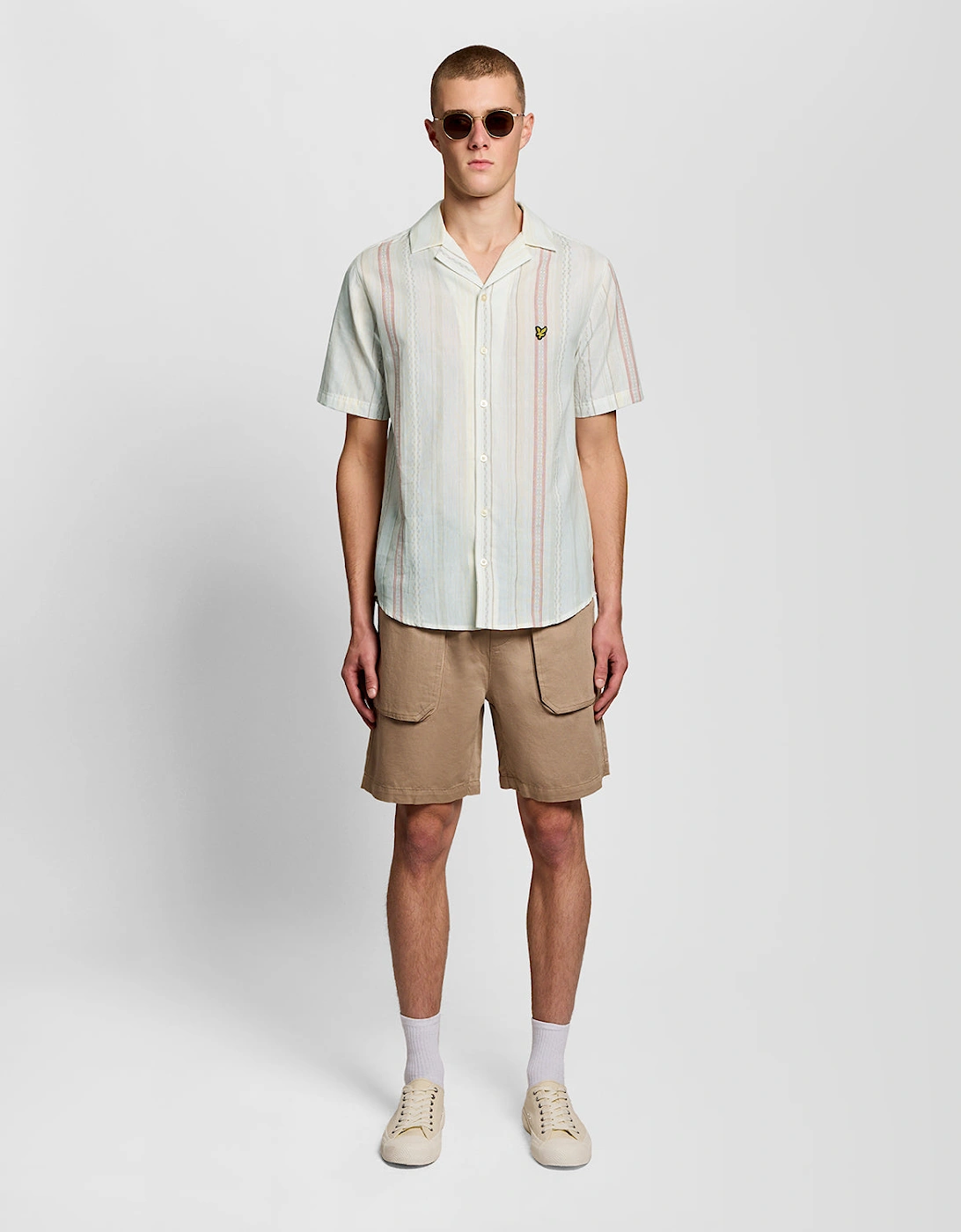 Short Sleeve Zig Zag Stripe Shirt
