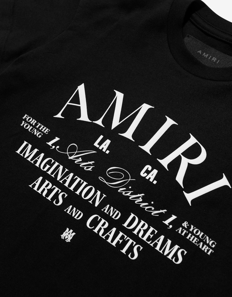 Amiri Kids Arts District T-Shirt in Black