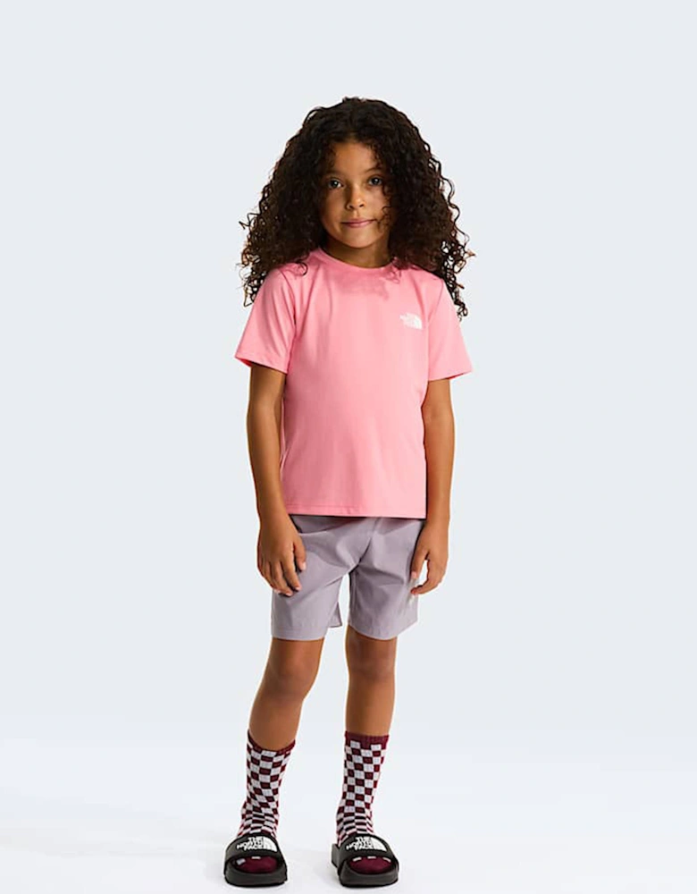 The North Face Girls 24/7 Short Set in Pink