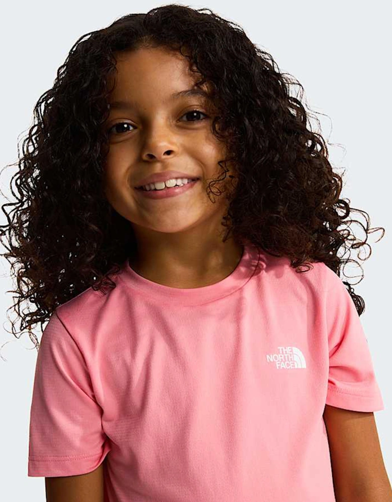 The North Face Girls 24/7 Short Set in Pink