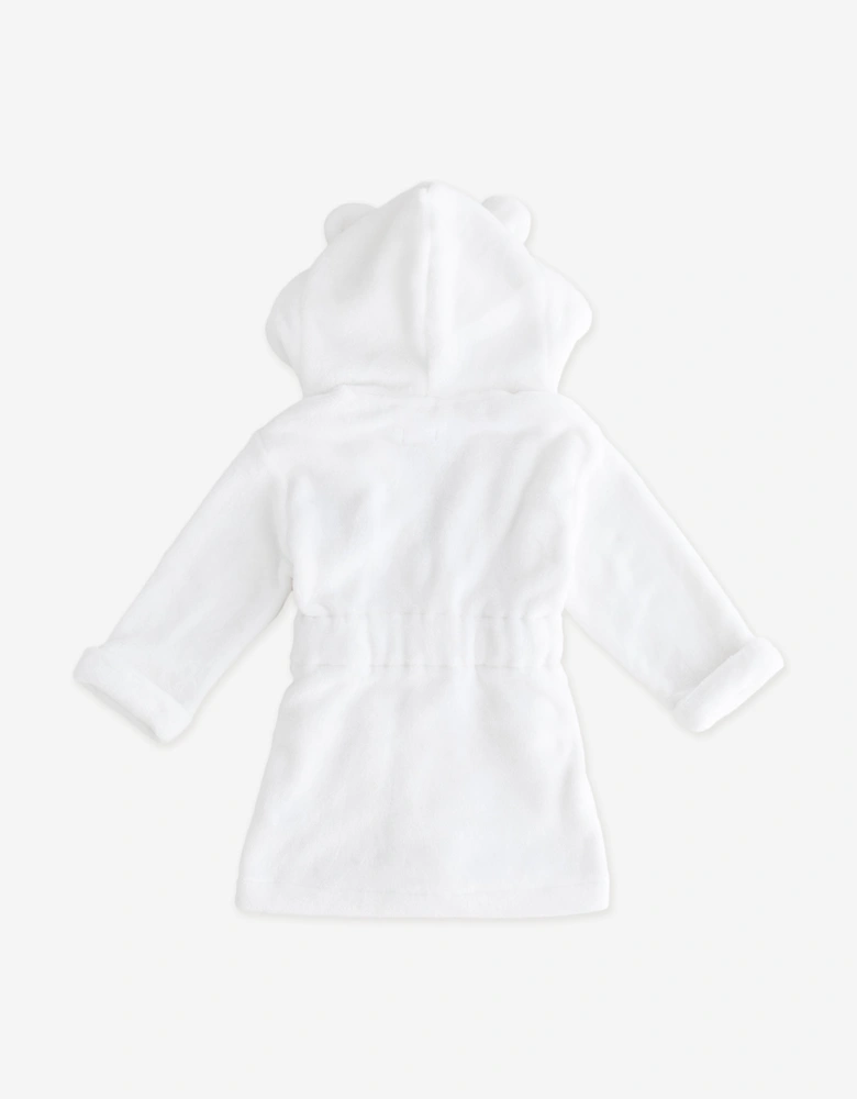 Cozy Crew Club Kids COZY Bear Hooded Dressing Gown in White