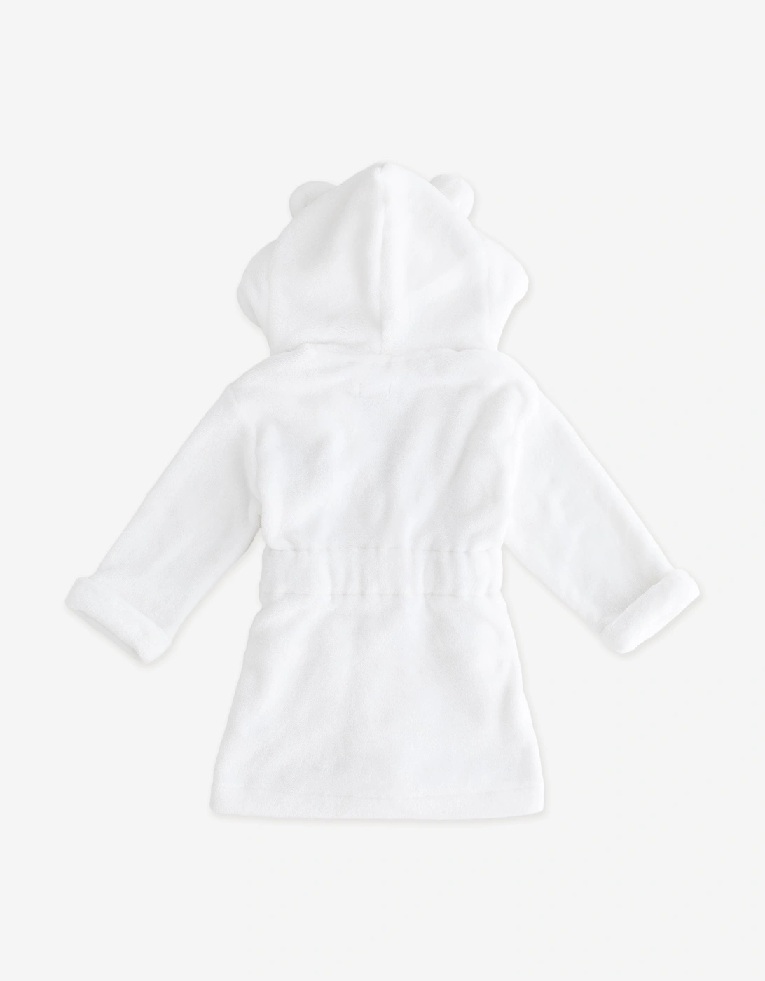 Cozy Crew Club Kids COZY Bear Hooded Dressing Gown in White