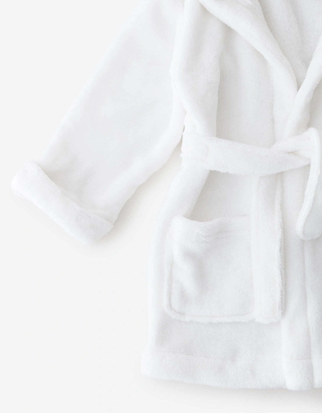 Cozy Crew Club Kids COZY Bear Hooded Dressing Gown in White