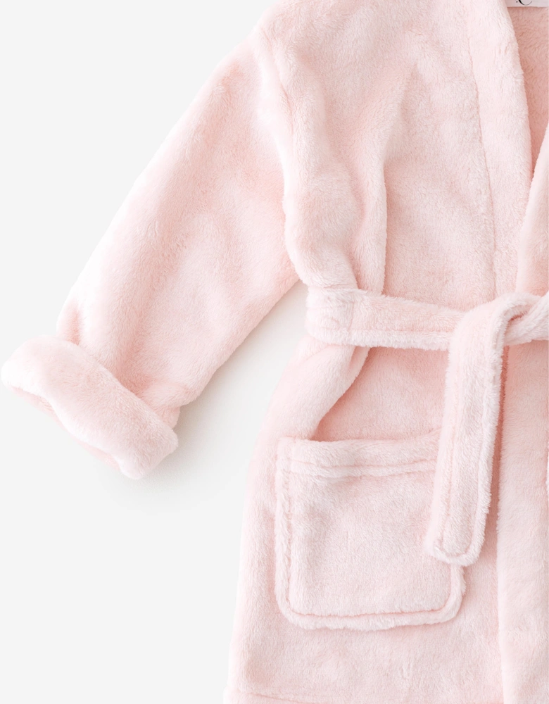 Cozy Crew Club Girls COZY Bear Hooded Dressing Gown in Pink