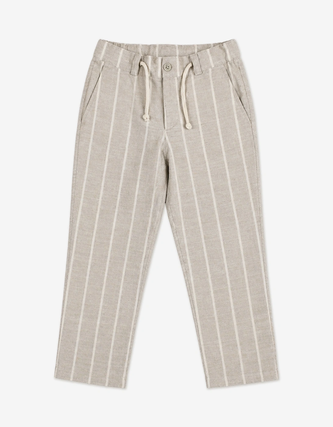 Bel-Air Boys Striped Suit Set in Beige