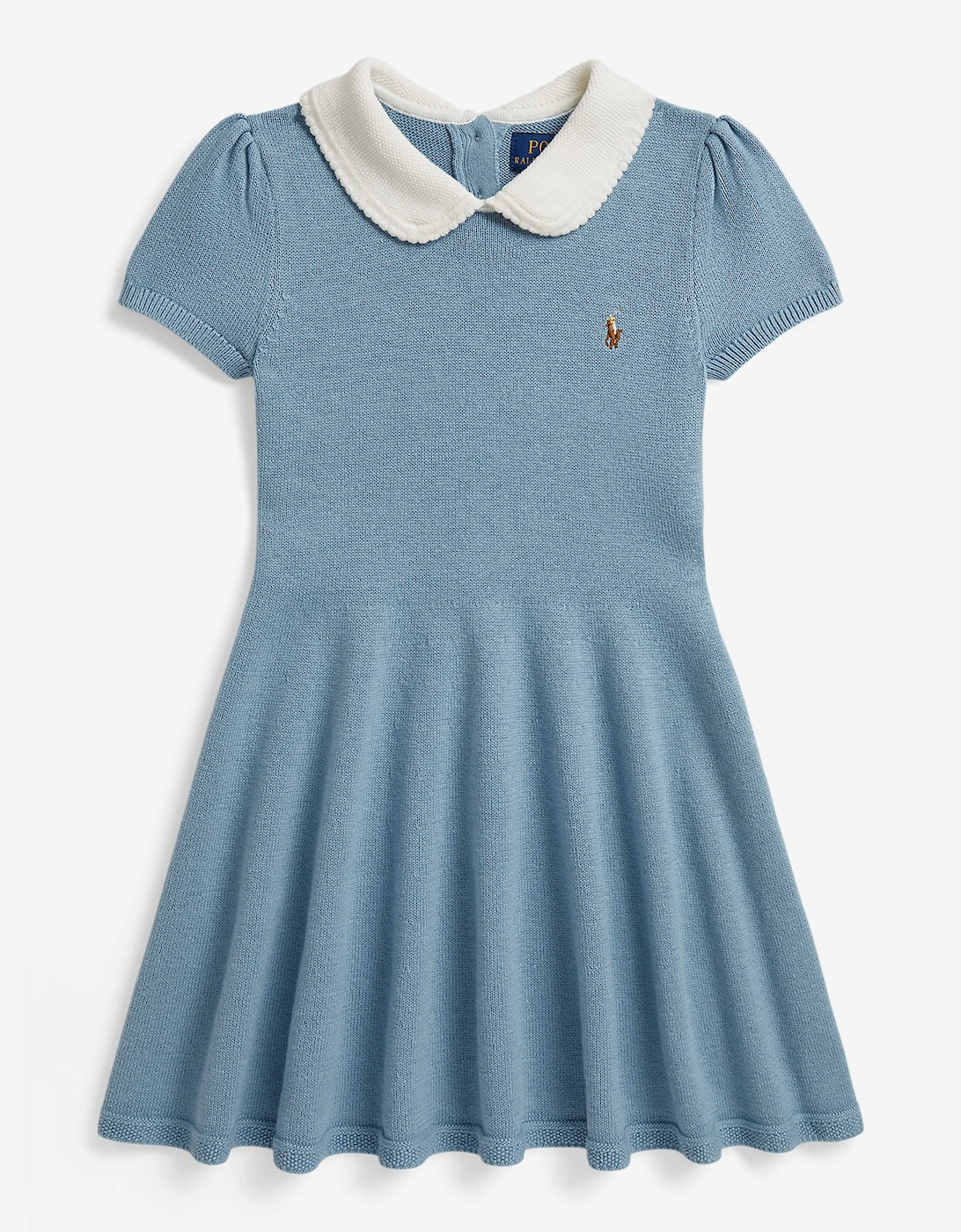 Ralph Lauren Girls Cotton Sweater Dress in Blue, 5 of 4