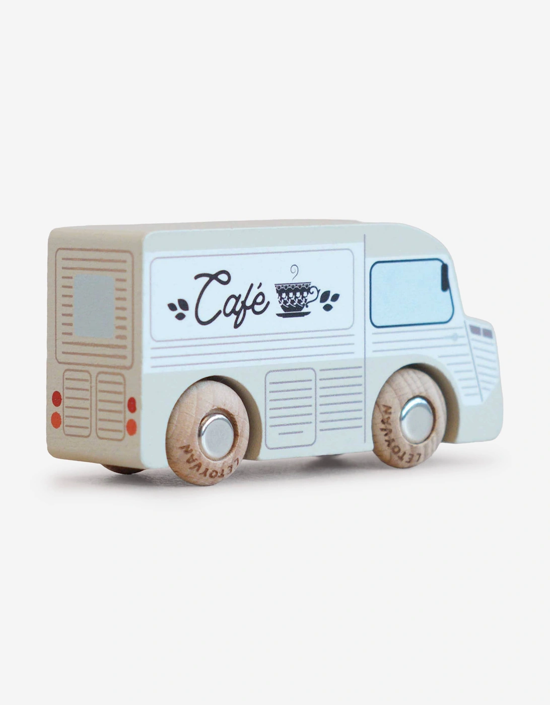 Le Toy Van GT65 Coco Wooden Coffee Van Toy in White (W:9.5cm x D:3cm x H: 5cm)
