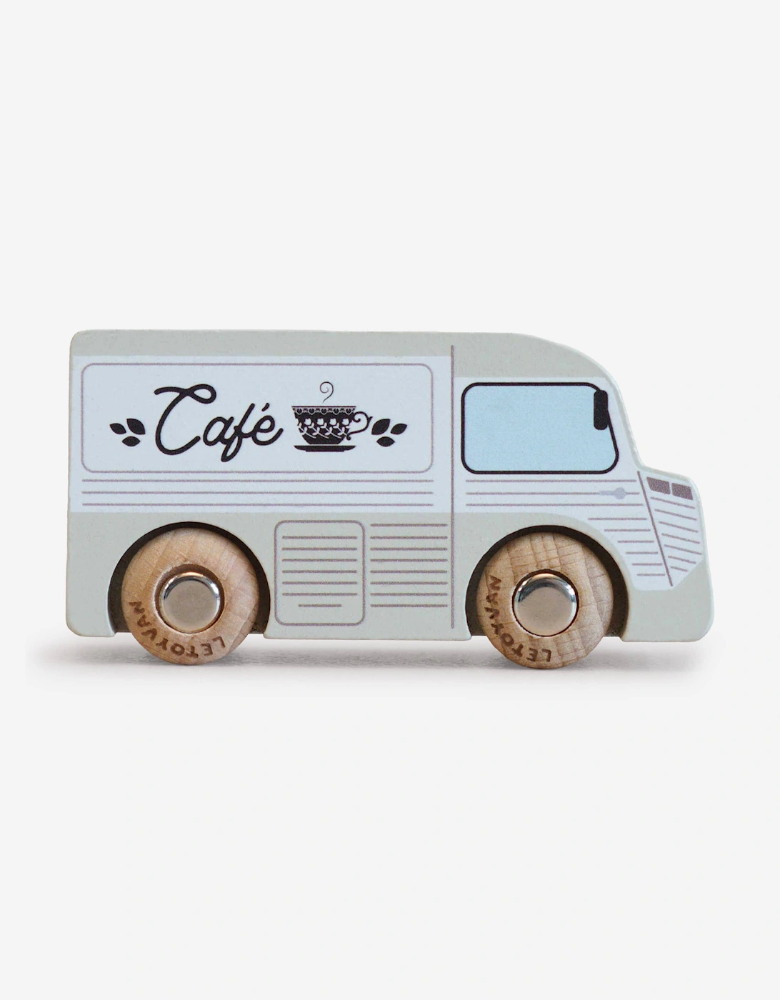 Le Toy Van GT65 Coco Wooden Coffee Van Toy in White (W:9.5cm x D:3cm x H: 5cm)