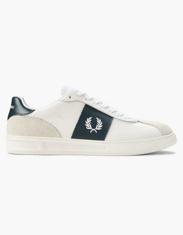 Fred Perry B4 Textured Poly/Suede Mens Trainers - Ecru 560