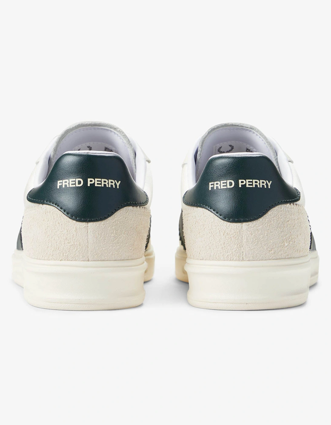 Fred Perry B4 Textured Poly/Suede Mens Trainers - Ecru 560