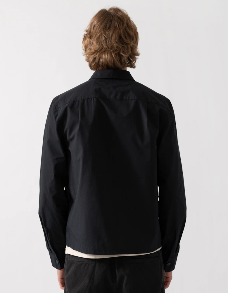 Fred Perry Mens Poplin Overshirt - Black 102